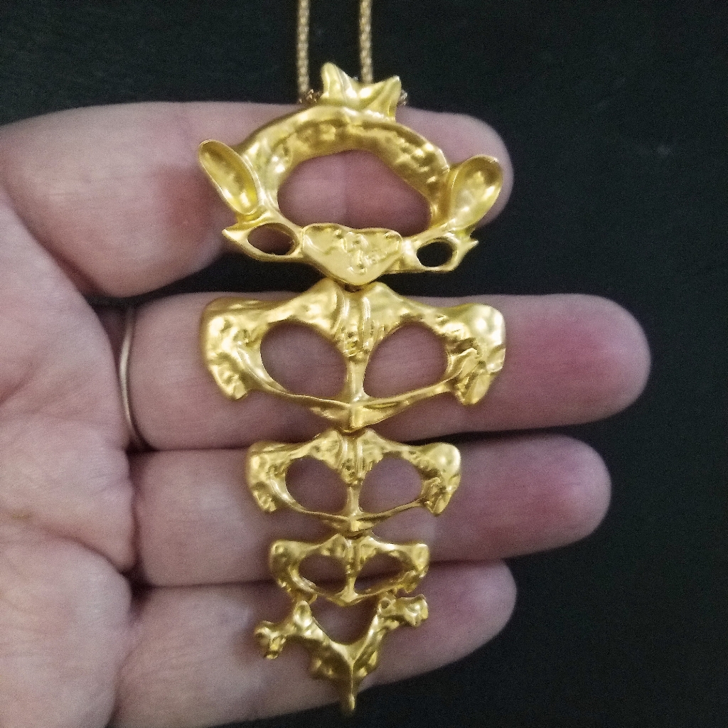 Gold Tone Brutalist Necklace